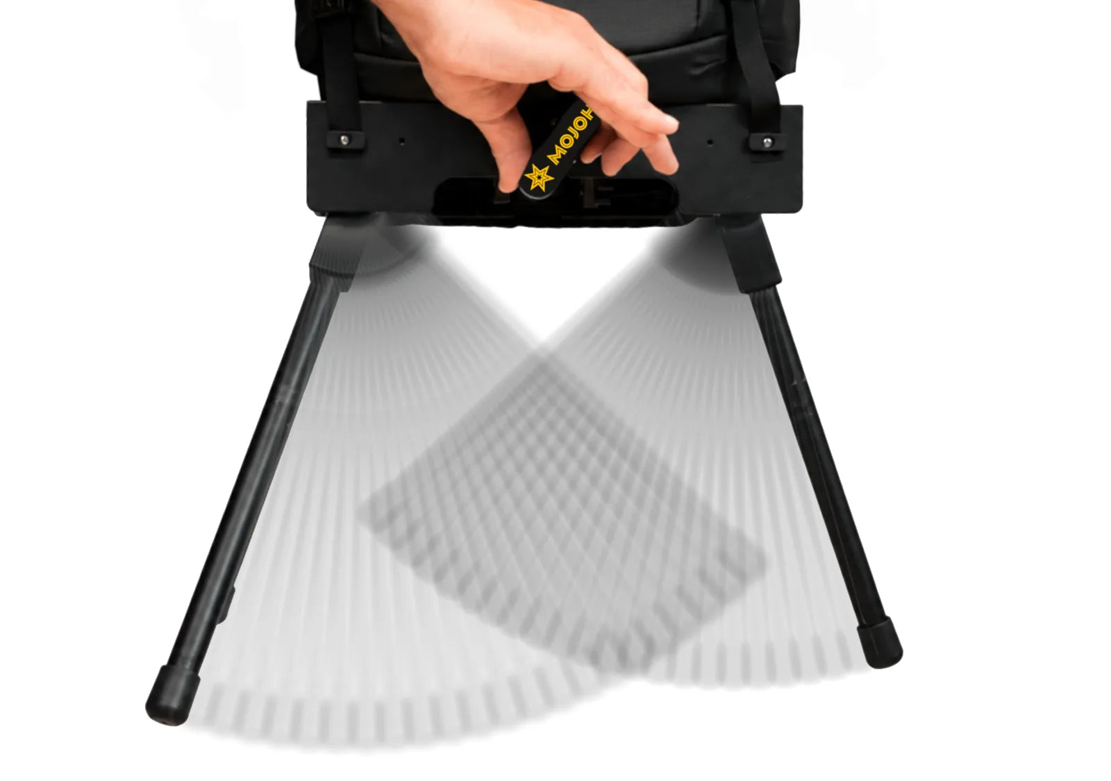 The Ryzer Go legs sweeping open from the folded position