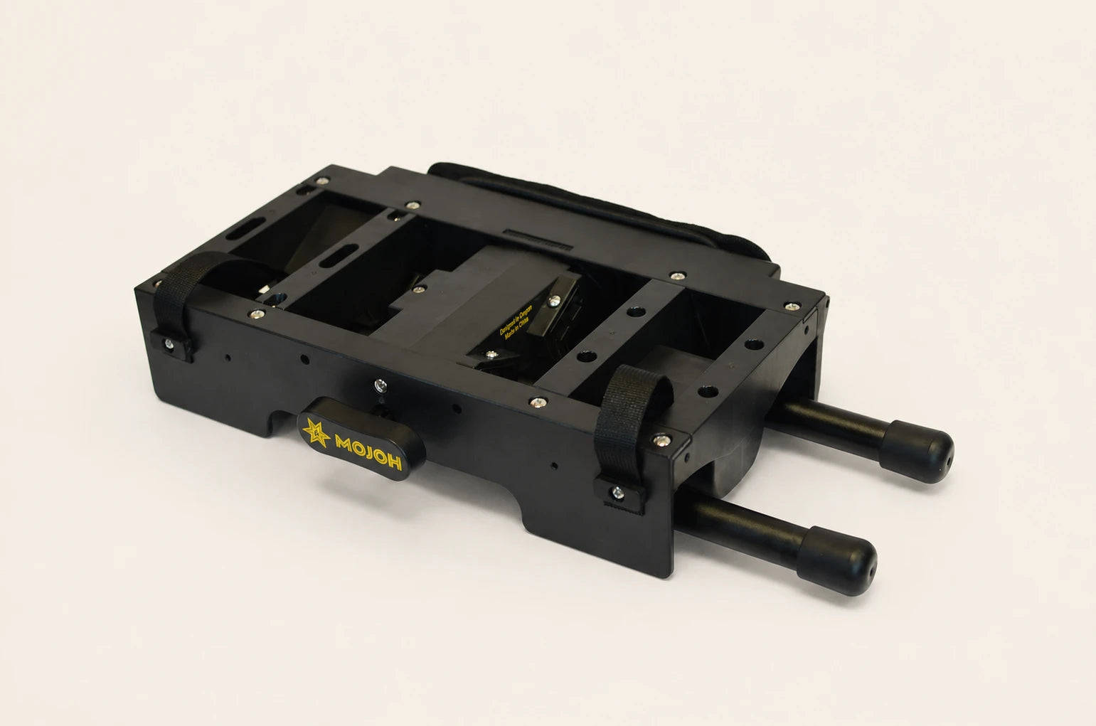 The Ryzer Go with both legs folded flat against its frame